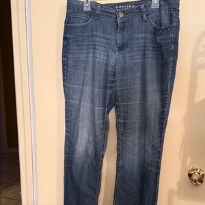 Sonoma Straight Leg Jeans in Medium Wash Blue
